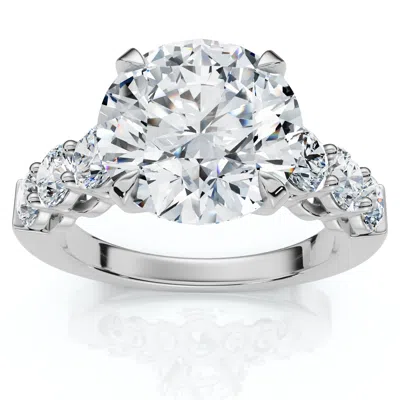 Pompeii3 Certified 5ct Diamond Engagement Ring 14k Gold Or Platinum Lab Grown In Metallic