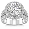 Pompeii3 Certified 5ct Diamond Multi Row Engagement Ring 14k Gold Lab Grown In Multi