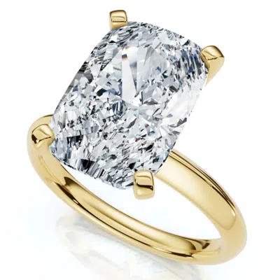 Pompeii3 Certified 5ct Elongated Cushion Diamond Engagement Ring Lab Grown In Multi