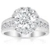 Pompeii3 Certified 5ct Lab Grown Diamond Halo Engagement Ring 14k White Gold In Silver