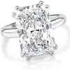Pompeii3 Certified 5ct Radiant Solitaire Diamond Engagement Ring 14k Gold Lab Grown In White