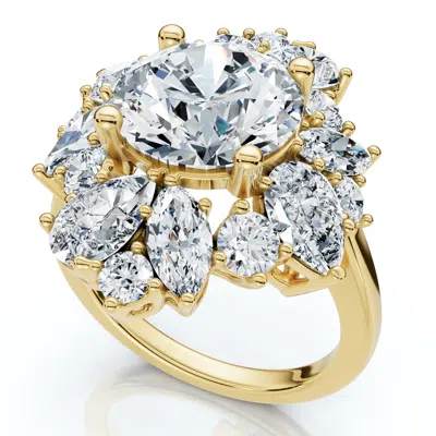 Pompeii3 Certified 6.50ct High Jewelry Diamond Ring 14k Gold Lab Grown