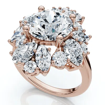 Pompeii3 Certified 6.50ct High Jewelry Diamond Ring 14k Gold Lab Grown