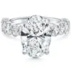 Pompeii3 Certified 6.51ct Oval Diamond Side Stone Engagement 14k White Gold Lab Grown In Multi
