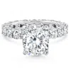 Pompeii3 Certified 6.90ct Cushion Diamond Engagement Eternity Ring Gold Lab Grown Size: 7