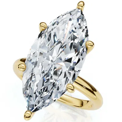 Pompeii3 Certified 6ct Marquise Solitaire Diamond Engagement Ring Lab Grown In Gold