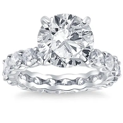 Pompeii3 Certified 7.02 Ct Diamond Eternity Engagement Ring F/si1 14k White Gold Size: 7 In Neutral