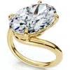 Pompeii3 Certified 7ct Aire Oval Diamond Solitaire Engagement Ring 14k Gold Lab Grown In Gold