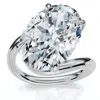 Pompeii3 Certified 7ct Aire Oval Diamond Solitaire Engagement Ring 14k Gold Lab Grown Size: 4 In Silver