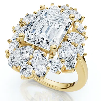 Pompeii3 Certified 7ct High Jewelry Diamond Ring 14k Gold Lab Grown