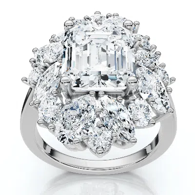 Pompeii3 Certified 7ct High Jewelry Diamond Ring 14k Gold Lab Grown In Metallic