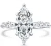 Pompeii3 Certified 7ct Marquise Diamond Platinum Engagement Ring Lab Grown Size: 7 In Silver