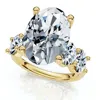 Pompeii3 Certified 8.50ct Oval Diamond Engagement Ring 14k Gold In Silver