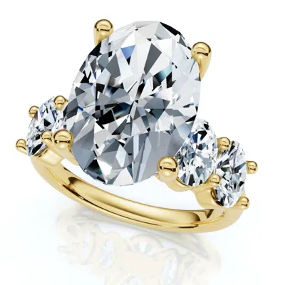 Pompeii3 Certified 8.50ct Oval Diamond Engagement Ring 14k Gold In Silver