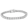 Pompeii3 Certified 9 Ct Natural Diamond Tennis Bracelet 14k White Gold 7" In Multi