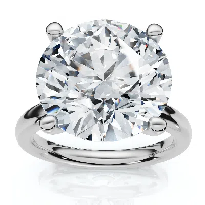 Pompeii3 Certified 9ct Aurora Solitaire Diamond Engagement Ring Lab Grown In Metallic
