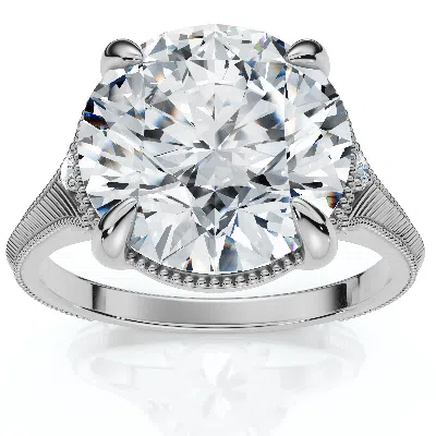 Pompeii3 Certified 5ct Swift Diamond Engagement Ring 14k Gold Lab Grown In Metallic