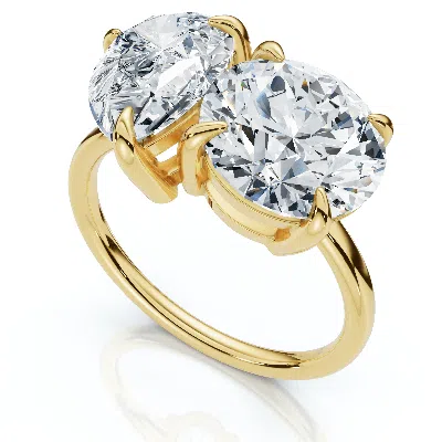 Pompeii3 Certified Toi Et Moi 5ct Diamond Ring 14k Gold Lab Grown