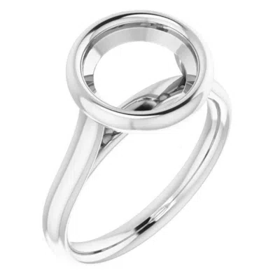Pompeii3 Charlotte Solitaire Bezel Ring Setting In Metallic