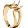 Pompeii3 Contemporary Solitaire Engagement 14k Gold Ring Setting In Gold