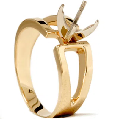 Pompeii3 Contemporary Solitaire Engagement 14k Gold Ring Setting In Multi