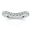 Pompeii3 Curved Diamond Wedding Ring Enhanced 1/3ct 14k Gold Or Platinum Lab Grown In Silver