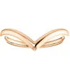 Pompeii3 Curved V Shape Solid Contour Guard Wedding Band In 14k White Yellow Or Rose Gold In Multi