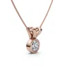 Pompeii3 Dainty Stackable .033ct Solitaire Bezel Diamond Pendant 14k Gold Lab Grown Ef/vs In Multi