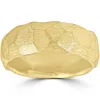 Pompeii3 Designer 14k Yellow Gold Hammered Nugget Wedding Band Size Selectable In Multi
