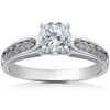 Pompeii3 Diamond Engagement Ring 1 Ct14k White Gold Solitaire Channel Set In Silver