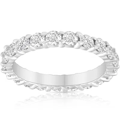 Pompeii3 Diamond Eternity Ring 2 Carat Womens Stackable Wedding Band 14k White Gold In Multi