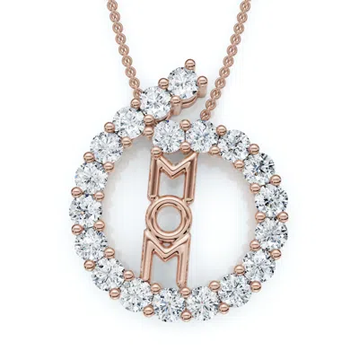 Pompeii3 Diamond Heart Pendant Gold Necklace Lab Grown 18"