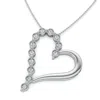 Pompeii3 Diamond Heart Pendant Gold Necklace Lab Grown 18" In White