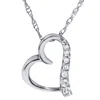 Pompeii3 Diamond Heart Shape Pendant 10k White Gold In Multi