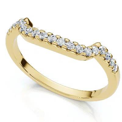 Pompeii3 Diamond Insert Wedding Guard Band 14k Gold Or Palatinum Lab Grown Ef/vs