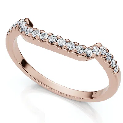 Pompeii3 Diamond Insert Wedding Guard Band 14k Gold Or Palatinum Lab Grown Ef/vs In Transparent