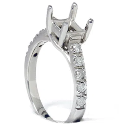 Pompeii3 Diamond Semi Mount Engagement Setting Mounting 14k Ring In Silver