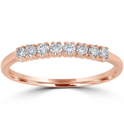 Pompeii3 Diamond Wedding Ring 14k Rose Gold In Silver