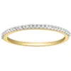 Pompeii3 Diamond Wedding Ring Yellow Gold Stackable Anniversary Band In Silver
