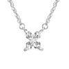 Pompeii3 Diamond "x" Initial Pendant 18" Necklace 14k White Gold Lab Grown In Metallic