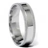 Pompeii3 Double Milgrained Wedding Band 950 Platinum Size Selectable In Multi