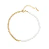 Pompeii3 Eden 5mm Freshwater Pearl Anklet 18k Gold Plated 9" With 1.5" Extender In Gold