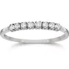 Pompeii3 Eight Stone Diamond Wedding Stackable Guard Band Ring 14k White Gold In Multi