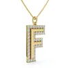 Pompeii3 F Initial Diamond Pendant 1 1/3ct Tw 1" Tall 14k Gold Women's Necklace Lab Grown In Gold