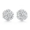 Pompeii3 F/vs 3.60ct Diamond Cluster Pave Studs Screwback Earrings 14k Gold Lab Grown In Silver