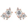 Pompeii3 G/vs 2.50ct Diamond Studs Bouquet Earrings 14k Gold Lab Grown 11.5mm In Multi