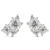 Pompeii3 G/vs 2.50ct Diamond Studs Bouquet Earrings 14k Gold Lab Grown 11.5mm In Silver