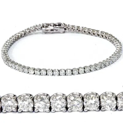 Pompeii3 H Si 4.22 Ct Diamond Tennis Bracelet 7" 18k White Gold In Multi