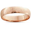 Pompeii3 Hammered Wedding Band 14k Rose Gold Size Selectable In Multi