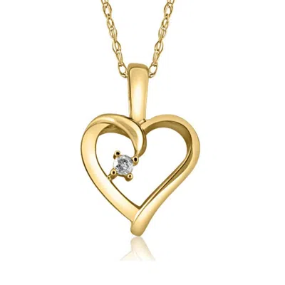 Pompeii3 Heart Shape Solitaire Diamond Pendant Necklace In 14k White Yellow Or Rose Gold In Multi